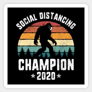 Retro Bigfoot Social Distancing Champion Magnet